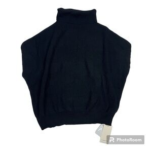 NWT Commense Sleeveless Knit Sweater Vest Black Size Small